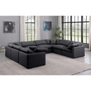 Meridian Indulge Black Vegan Leather Modular Sectional IMAGE 2
