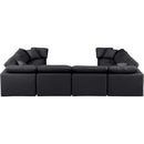 Meridian Indulge Black Vegan Leather Modular Sectional IMAGE 3