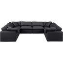 Meridian Indulge Black Vegan Leather Modular Sectional IMAGE 4