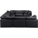 Meridian Indulge Black Vegan Leather Modular Sectional IMAGE 5
