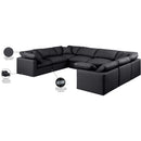 Meridian Indulge Black Vegan Leather Modular Sectional IMAGE 9