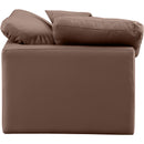 Meridian Indulge Brown Vegan Leather Corner Chair IMAGE 5