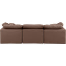 Meridian Indulge Brown Vegan Leather Modular Sofa IMAGE 3
