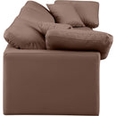 Meridian Indulge Brown Vegan Leather Modular Sofa IMAGE 5