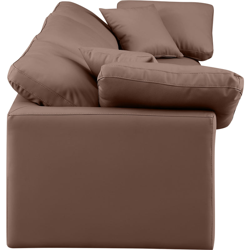 Meridian Indulge Brown Vegan Leather Modular Sofa IMAGE 5