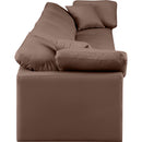 Meridian Indulge Brown Vegan Leather Modular Sofa IMAGE 5