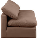 Meridian Indulge Brown Vegan Leather Modular Sofa IMAGE 5