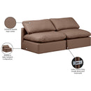 Meridian Indulge Brown Vegan Leather Modular Sofa IMAGE 7