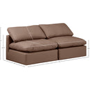 Meridian Indulge Brown Vegan Leather Modular Sofa IMAGE 8