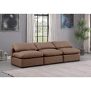 Meridian Indulge Brown Vegan Leather Modular Sofa IMAGE 2