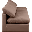 Meridian Indulge Brown Vegan Leather Modular Sofa IMAGE 5