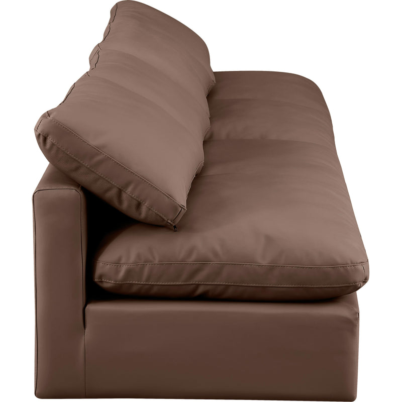 Meridian Indulge Brown Vegan Leather Modular Sofa IMAGE 5