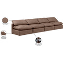 Meridian Indulge Brown Vegan Leather Modular Sofa IMAGE 7