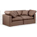 Meridian Indulge Brown Vegan Leather Modular Sofa IMAGE 9
