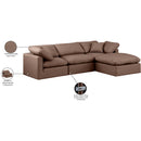 Meridian Indulge Brown Vegan Leather Modular Sectional IMAGE 8