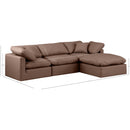 Meridian Indulge Brown Vegan Leather Modular Sectional IMAGE 9