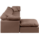 Meridian Indulge Brown Vegan Leather Modular Sectional IMAGE 5