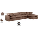 Meridian Indulge Brown Vegan Leather Modular Sectional IMAGE 8