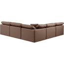 Meridian Indulge Brown Vegan Leather Modular Sectional IMAGE 3