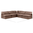 Meridian Indulge Brown Vegan Leather Modular Sectional IMAGE 9