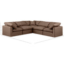 Meridian Indulge Brown Vegan Leather Modular Sectional IMAGE 10