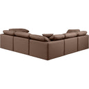 Meridian Indulge Brown Vegan Leather Modular Sectional IMAGE 3