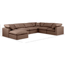 Meridian Indulge Brown Vegan Leather Modular Sectional IMAGE 10