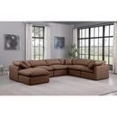 Meridian Indulge Brown Vegan Leather Modular Sectional IMAGE 2