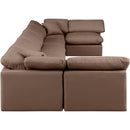 Meridian Indulge Brown Vegan Leather Modular Sectional IMAGE 5