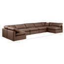 Meridian Indulge Brown Vegan Leather Modular Sectional IMAGE 8