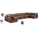 Meridian Indulge Brown Vegan Leather Modular Sectional IMAGE 9