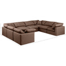 Meridian Indulge Brown Vegan Leather Modular Sectional IMAGE 10