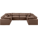 Meridian Indulge Brown Vegan Leather Modular Sectional IMAGE 4