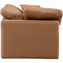 Meridian Indulge Cognac Vegan Leather Corner Chair IMAGE 5