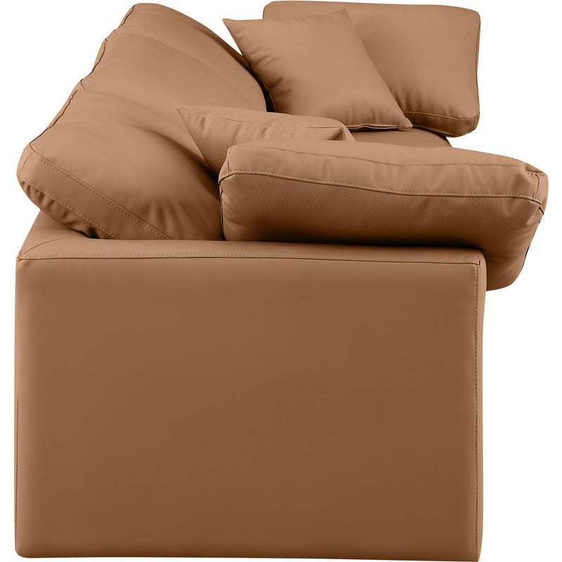 Meridian Indulge Cognac Vegan Leather Modular Sofa IMAGE 5