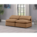 Meridian Indulge Cognac Vegan Leather Modular Sofa IMAGE 2