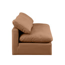 Meridian Indulge Cognac Vegan Leather Modular Sofa IMAGE 5