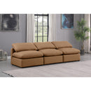 Meridian Indulge Cognac Vegan Leather Modular Sofa IMAGE 2