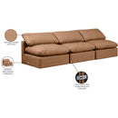 Meridian Indulge Cognac Vegan Leather Modular Sofa IMAGE 7