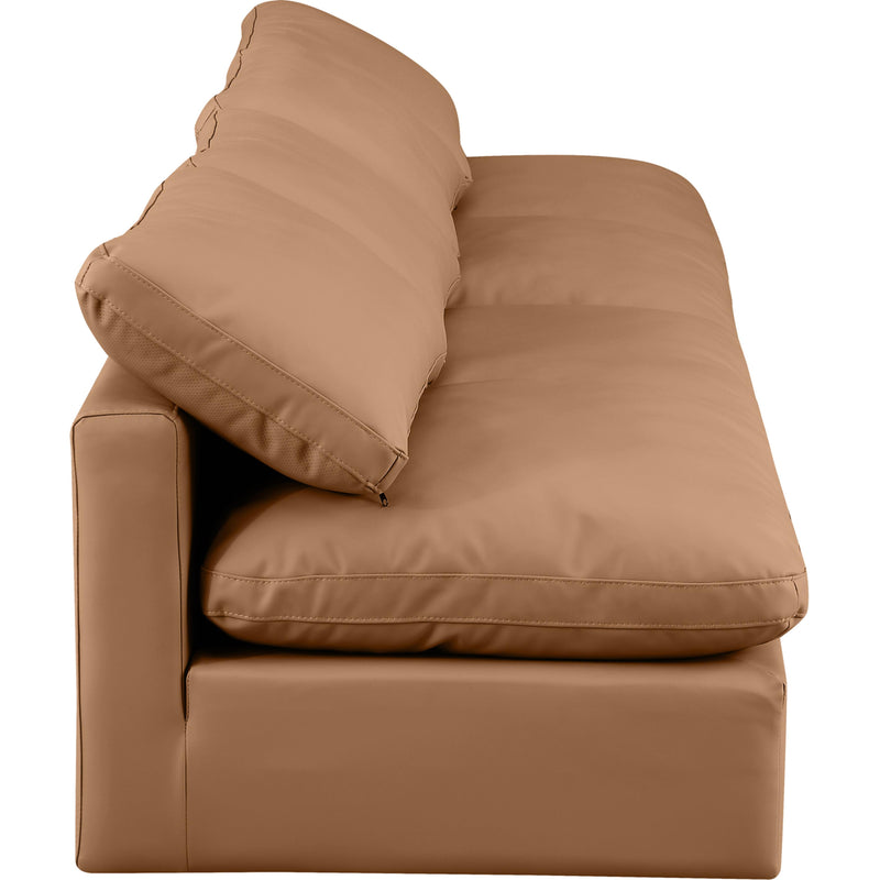 Meridian Indulge Cognac Vegan Leather Modular Sofa IMAGE 5