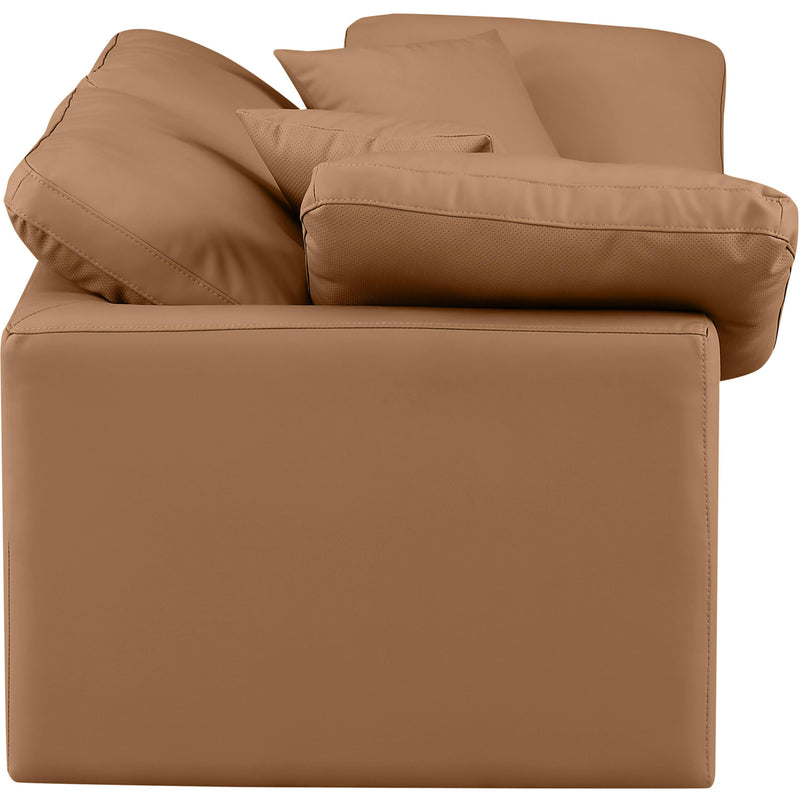 Meridian Indulge Cognac Vegan Leather Modular Sofa IMAGE 5