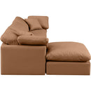 Meridian Indulge Cognac Vegan Leather Modular Sectional IMAGE 5