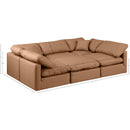 Meridian Indulge Cognac Vegan Leather Modular Sectional IMAGE 9