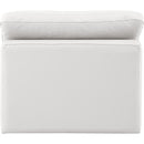 Meridian Indulge Cream Vegan Leather Armless Chair IMAGE 3