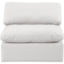 Meridian Indulge Cream Vegan Leather Armless Chair IMAGE 4