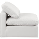 Meridian Indulge Cream Vegan Leather Armless Chair IMAGE 5