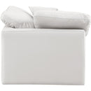 Meridian Indulge Cream Vegan Leather Corner Chair IMAGE 5