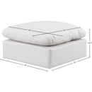 Meridian Indulge Cream Vegan Leather Ottoman IMAGE 5