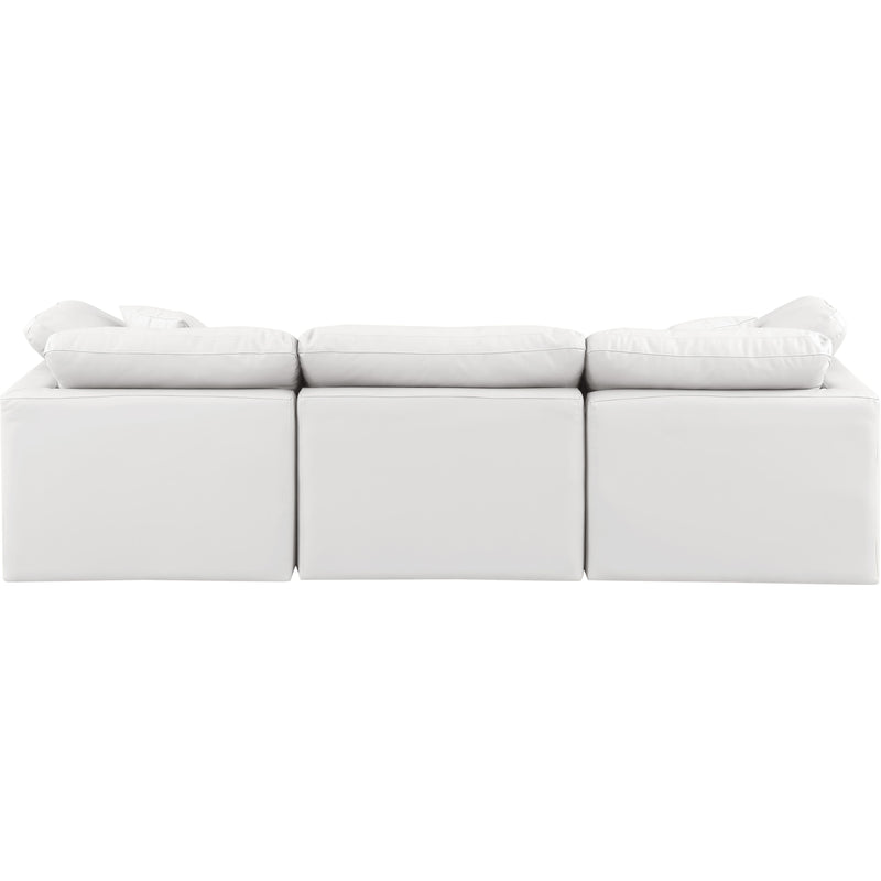 Meridian Indulge Cream Vegan Leather Modular Sofa IMAGE 3