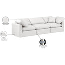 Meridian Indulge Cream Vegan Leather Modular Sofa IMAGE 8